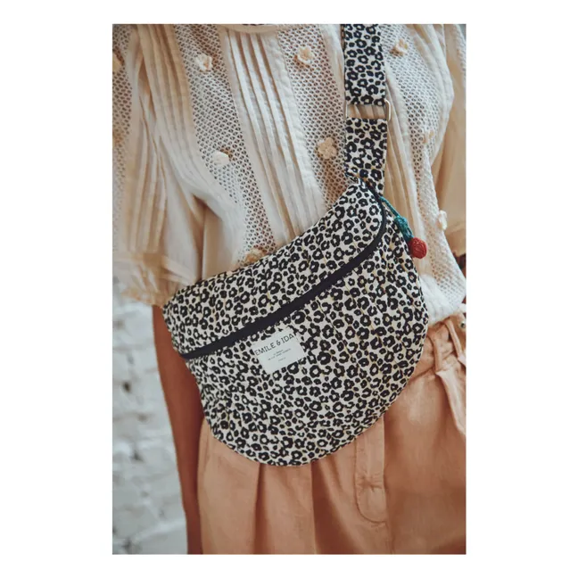 Borsa Banana Leopardata | Nero