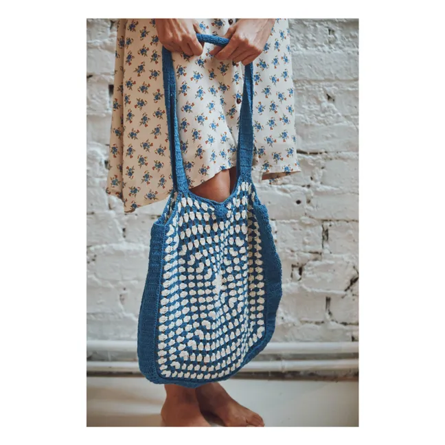 Tasche Häkeln Herz | Lagune Blau