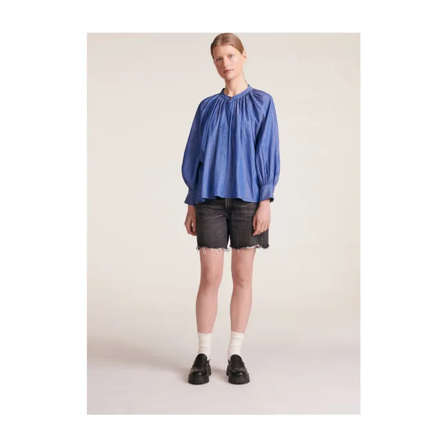 Jeff Stripes blouse | Blue