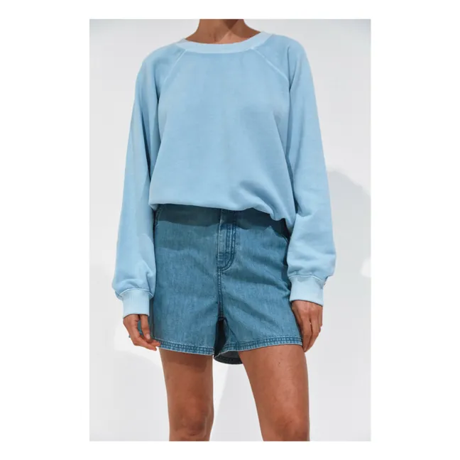 Sweatshirt Boston Bio-Baumwolle | Lagune Blau