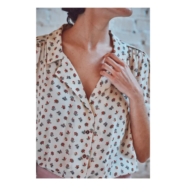 Blouse Boémie Imprimée | Rouge