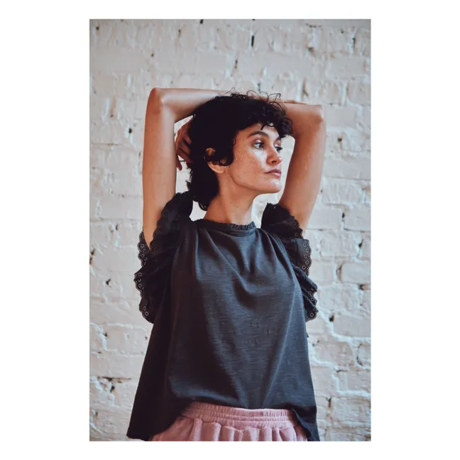 T-shirt Bettie Coton Bio | Gris anthracite