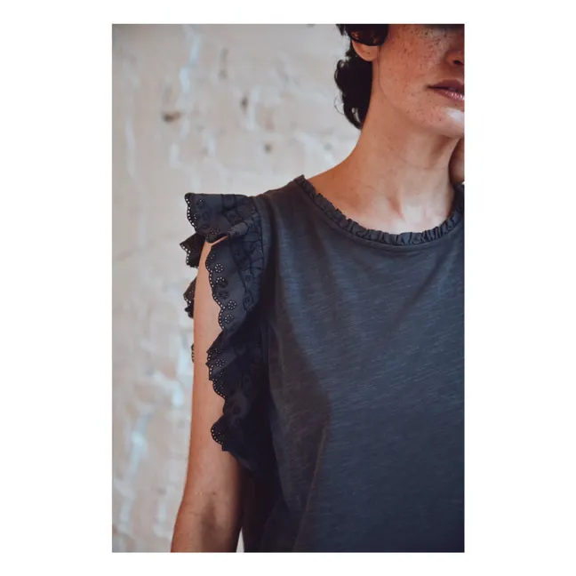 T-shirt Bettie Coton Bio | Gris anthracite