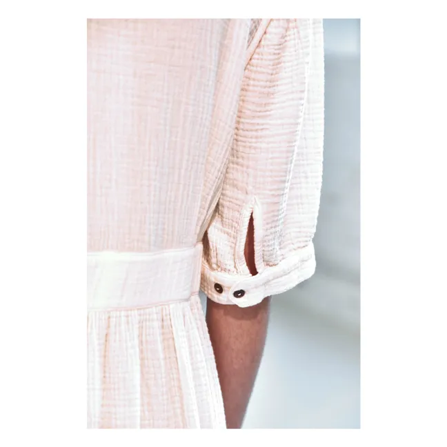 Vestido de gasa de algodón Bruna | Crema