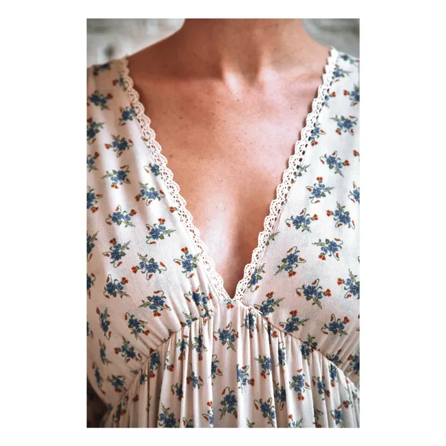 Kleid Bovary Clematis | Seidenfarben