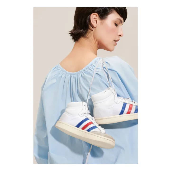 Blouse Lola Popeline de Coton | Bleu ciel- Image produit n°5