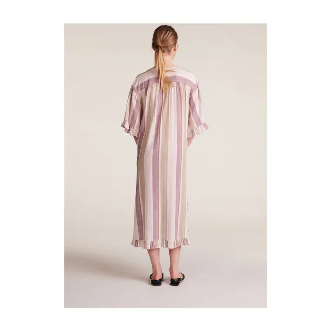 Lourdes Stripes Dress | Purple