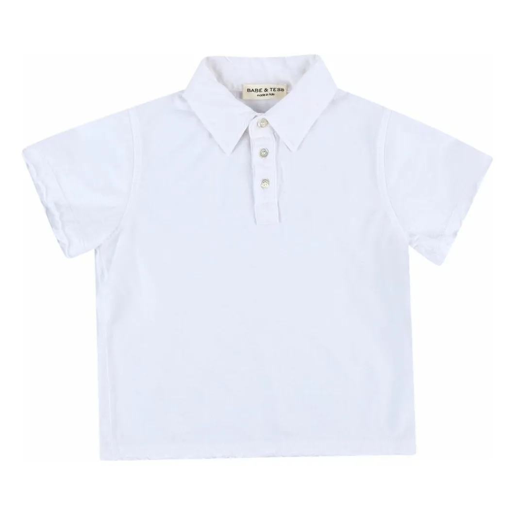 Babe & Tess White Vintage Polo