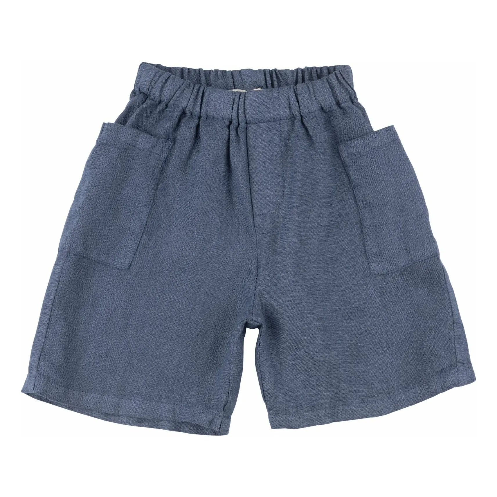 Babe & Tess Blue Bermuda Shorts Alvise Linen