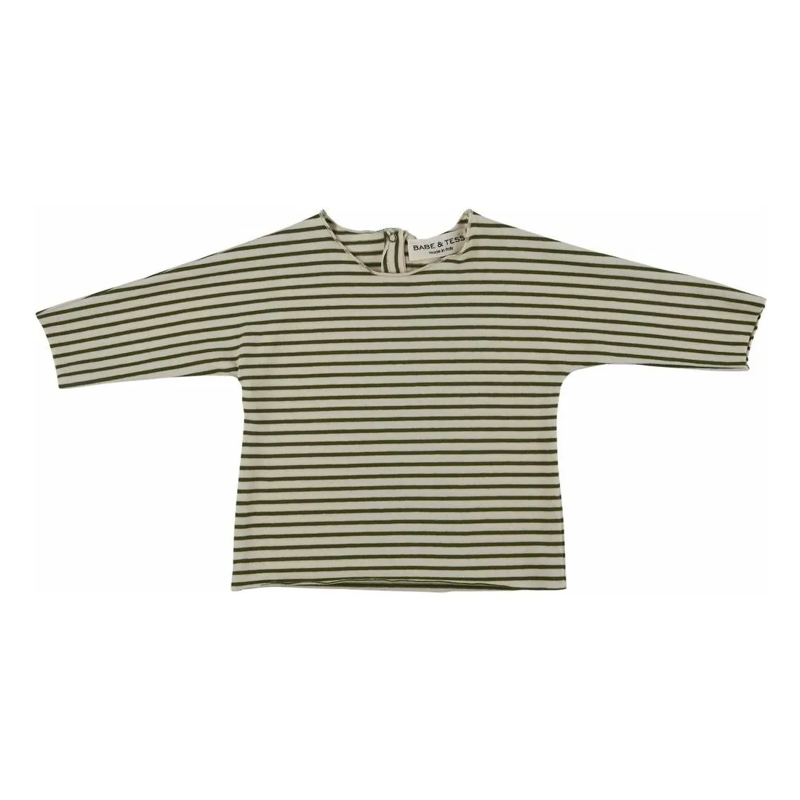Babe & Tess Khaki Vittorio Stripe T-Shirt