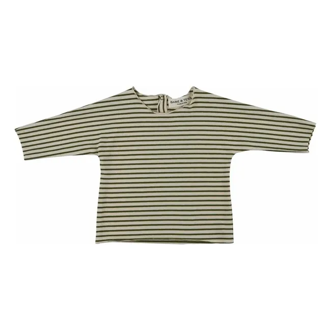 T-Shirt Vittorio Streifen | Khaki