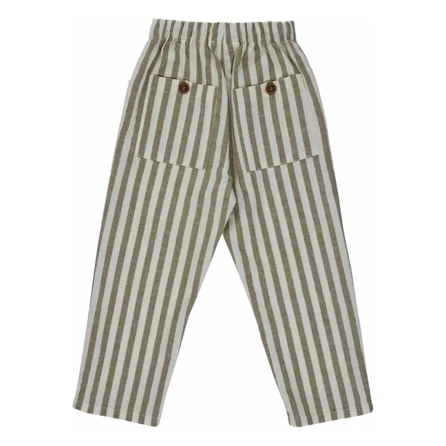 Alvise Stripe Pants | Khaki