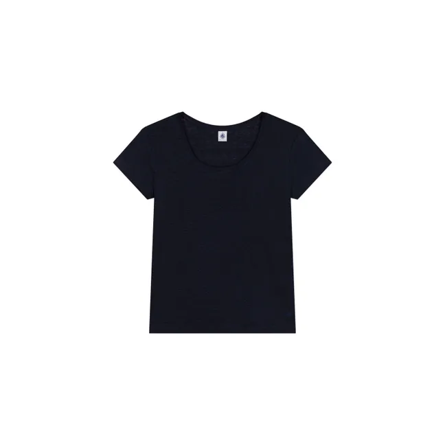 Camiseta de lino - Colección Mujer | Azul Marino