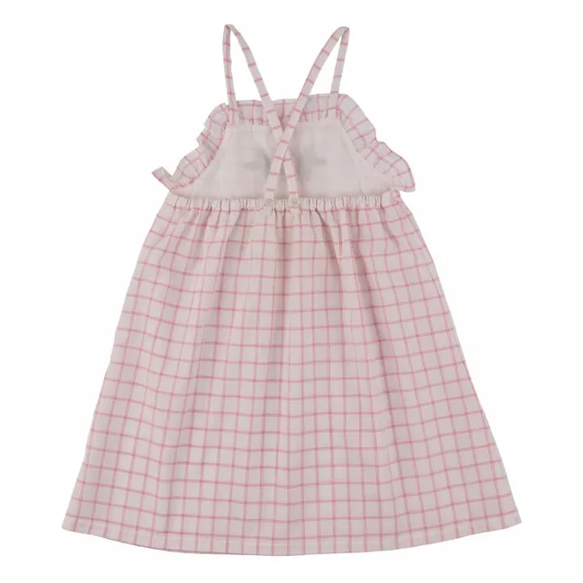 Robe Eva Carreaux | Rose