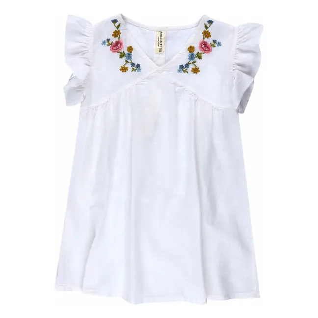 Kleid Mina Leinen | Weiß