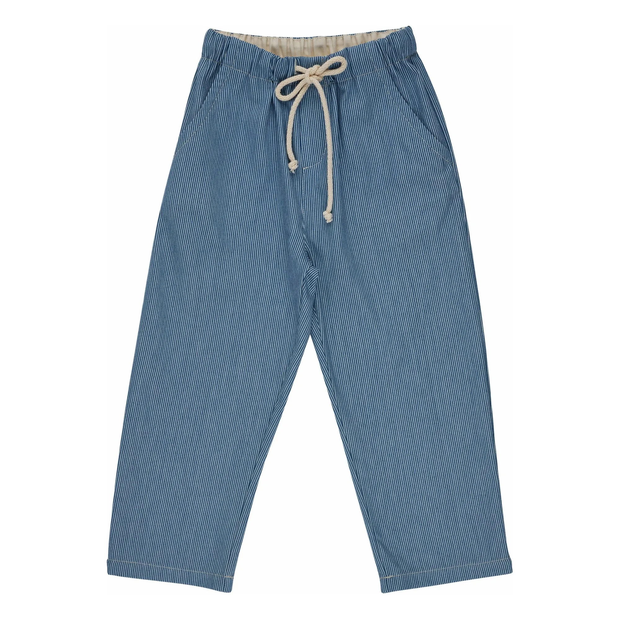 Babe & Tess Blue Denim Stripe Pants