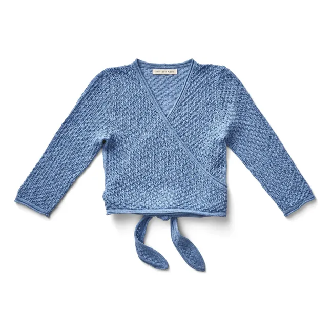 Cardigan Cache Coeur in cotone organico Ina | Blu