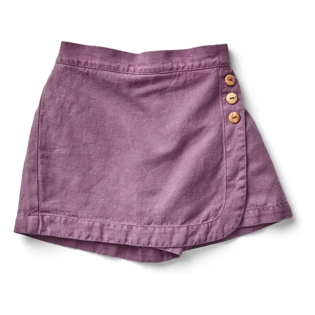 Skirt Short Olive Linen | Lilac