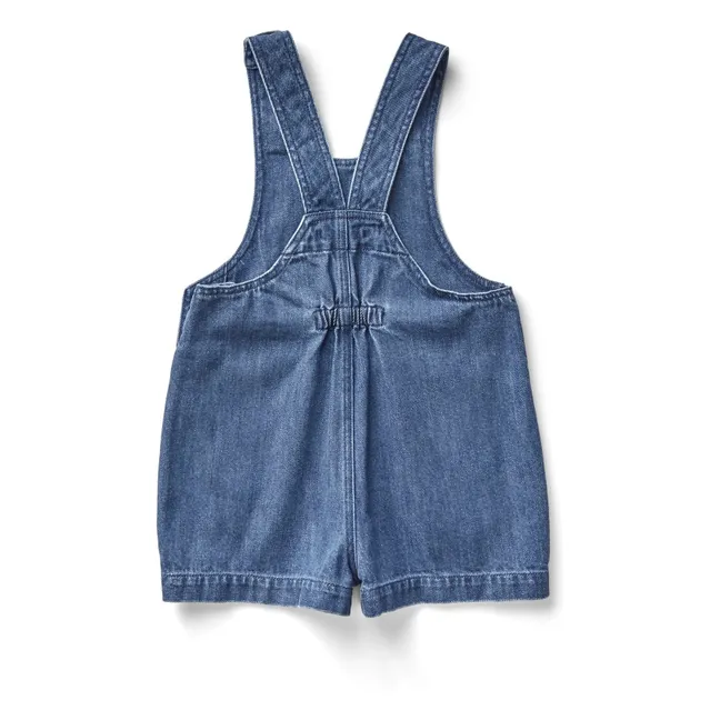 Salopette corta in cotone biologico Delphine | Denim