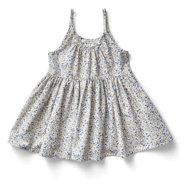 Birdie organic cotton tunic dress | Blue