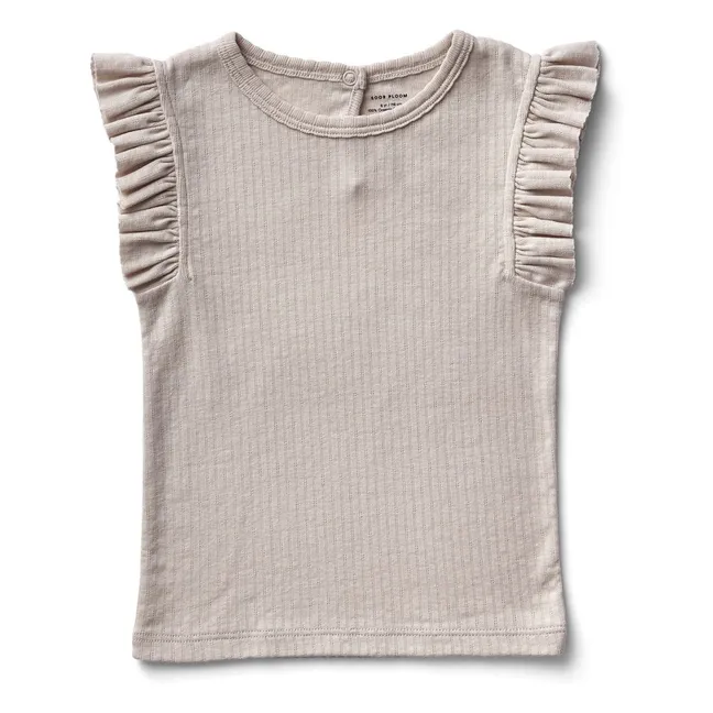 Top Frill Pointelle Coton Bio | Naturel