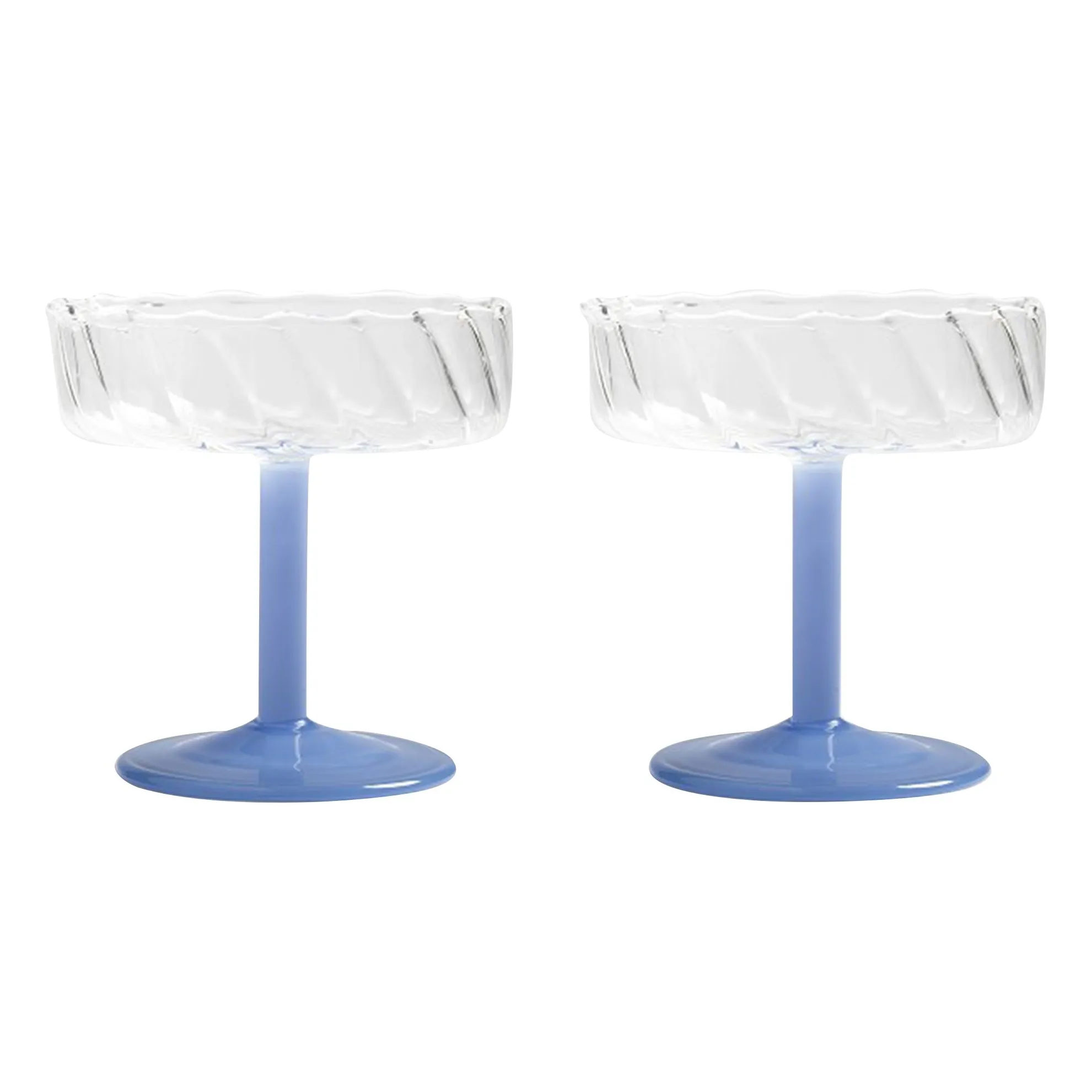 &Klevering Blue Twirl Cups - Set Of 2
