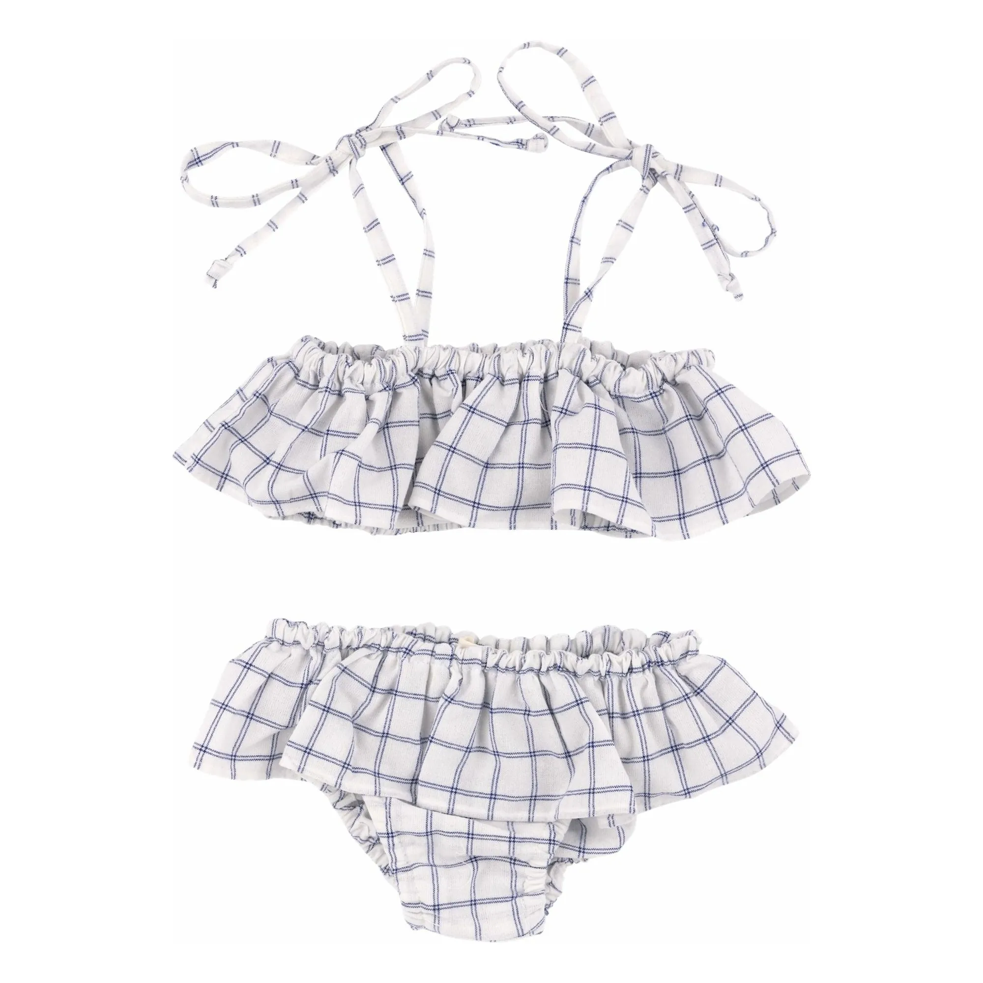 Babe & Tess Blue Carreaux Swimsuit