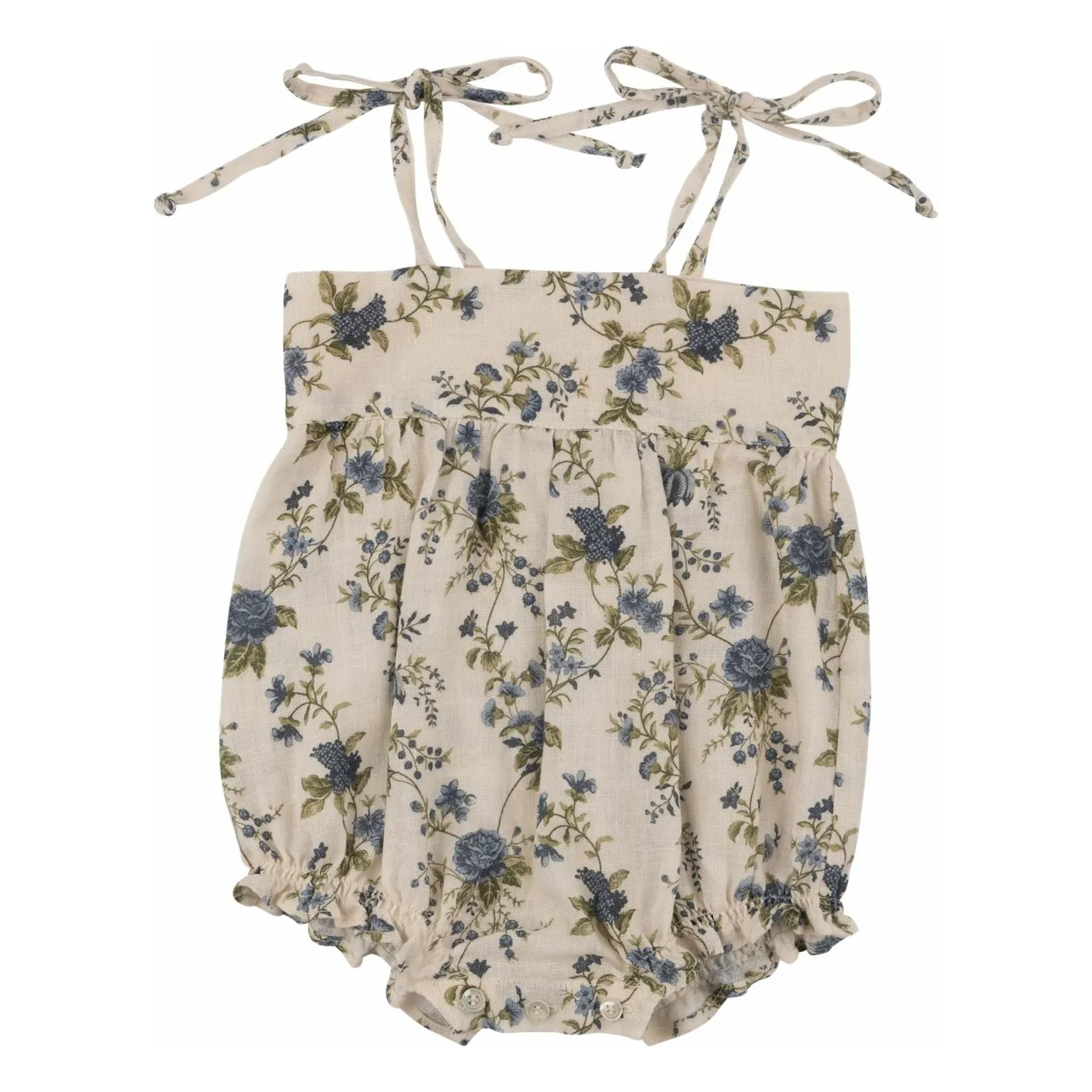 Babe & Tess Ecru Floral Romper