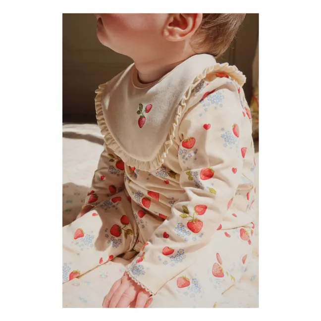 Bavaglini in cotone biologico Marmalade con volant - Set di 2 | Ecru