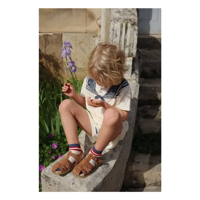 Set of 2 Rib Socks | Ecru