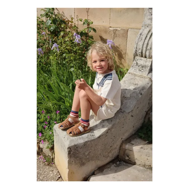 Set of 2 Rib Socks | Ecru