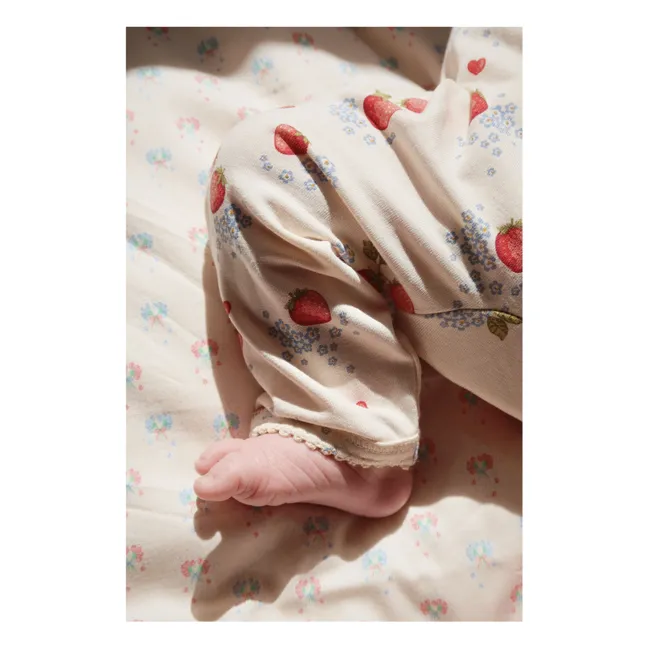 Basic Organic Cotton Cache-Coeur jumpsuit | Ecru