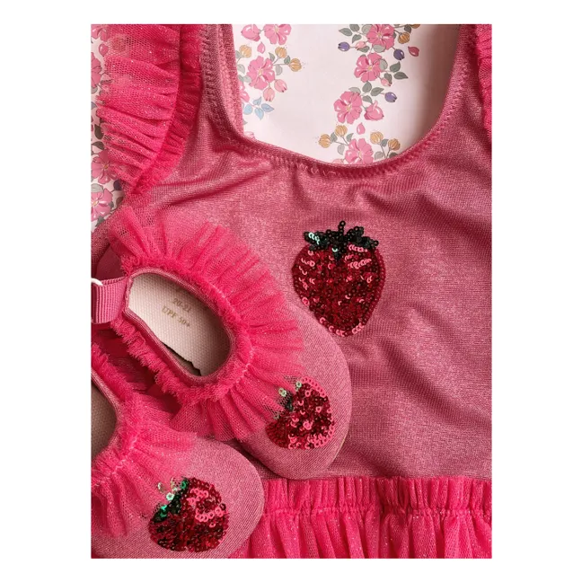 Badeanzug Amandine Lurex | Rosa