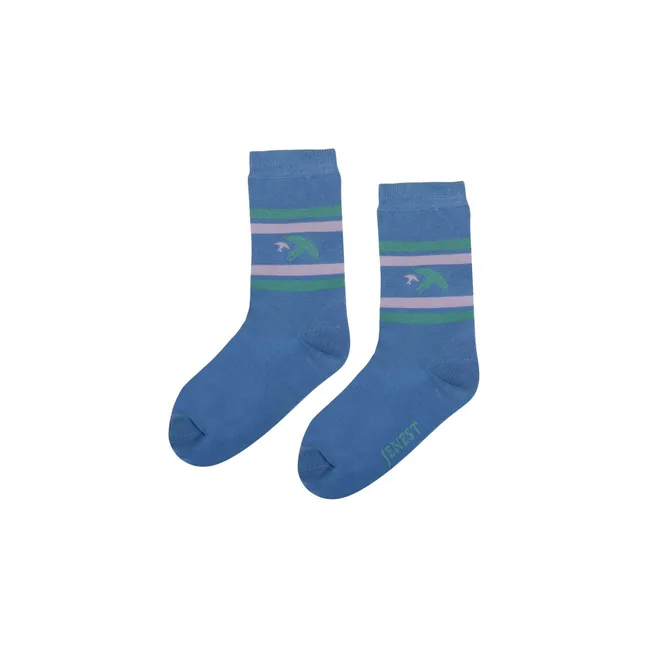 Bird socks | Midnight blue