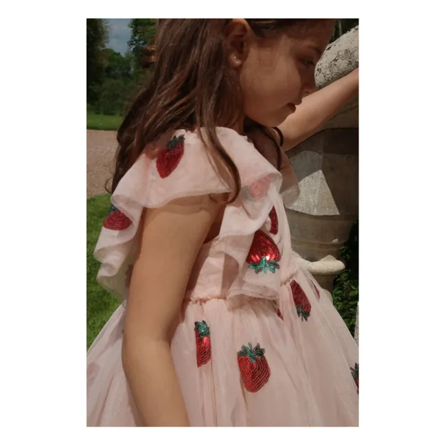 Abito Yvonne in tulle | Rosa Pallido