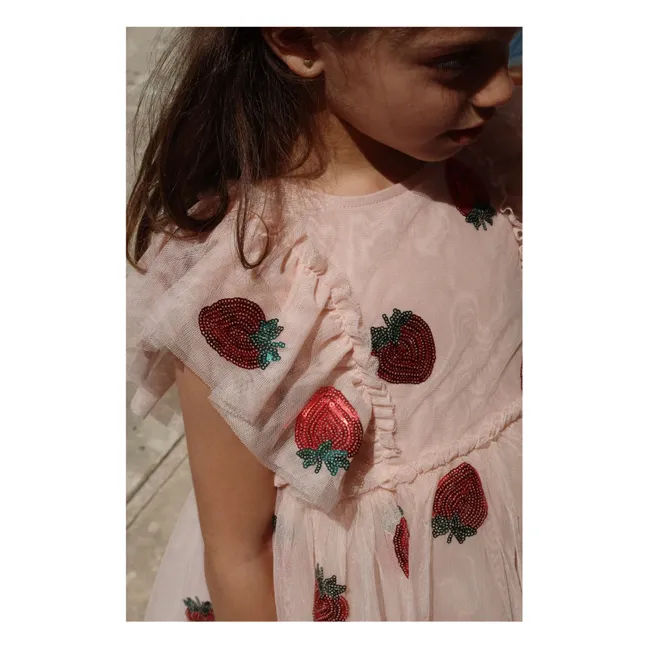 Abito Yvonne in tulle | Rosa Pallido