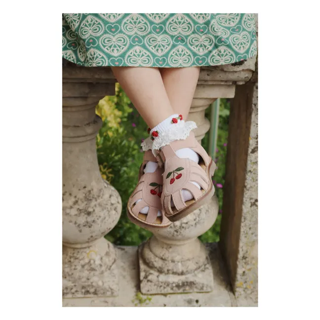 2er-Set Socken Volant | Weiß