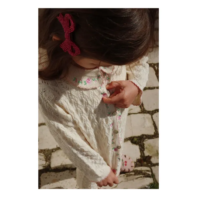 Lot 2 Barrettes Noeud Perle | Bordeaux