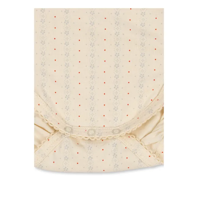 Basic Organic Cotton Cache-Coeur bodysuit | Cream