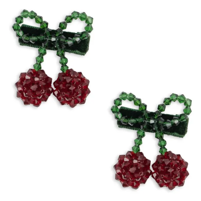 Set di 2 fermagli per capelli Cherry | Rosso