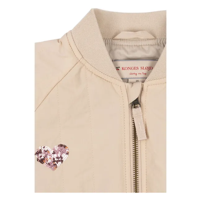 Juno Sequin Bomber | Beige