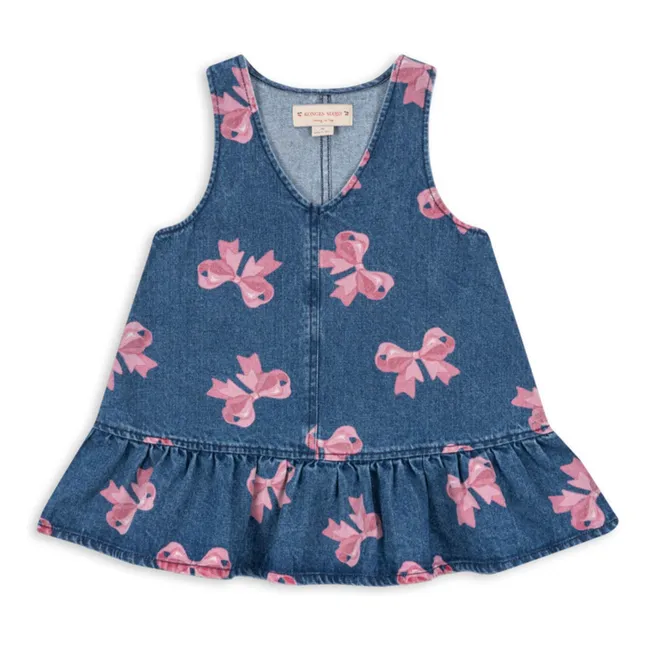 Kleid Magot Schleife Bio-Baumwolle | Denim Brut