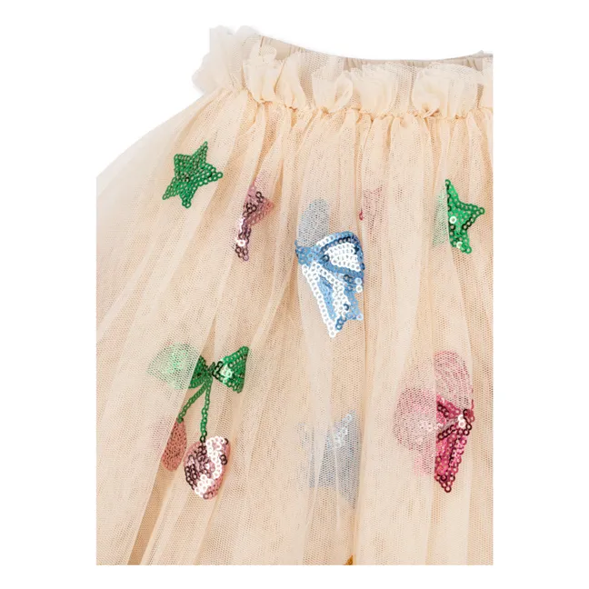 Jupe Yvonne Rainbow | Ecru