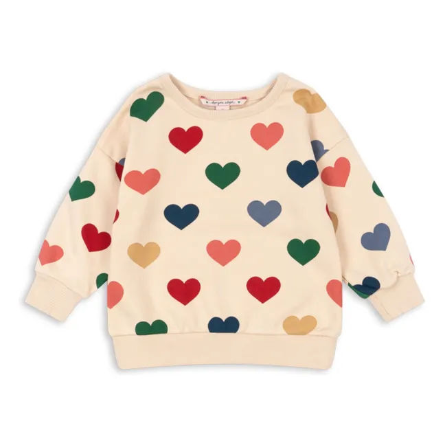 Felpa in cotone biologico Lou Bon Coeur | Crema