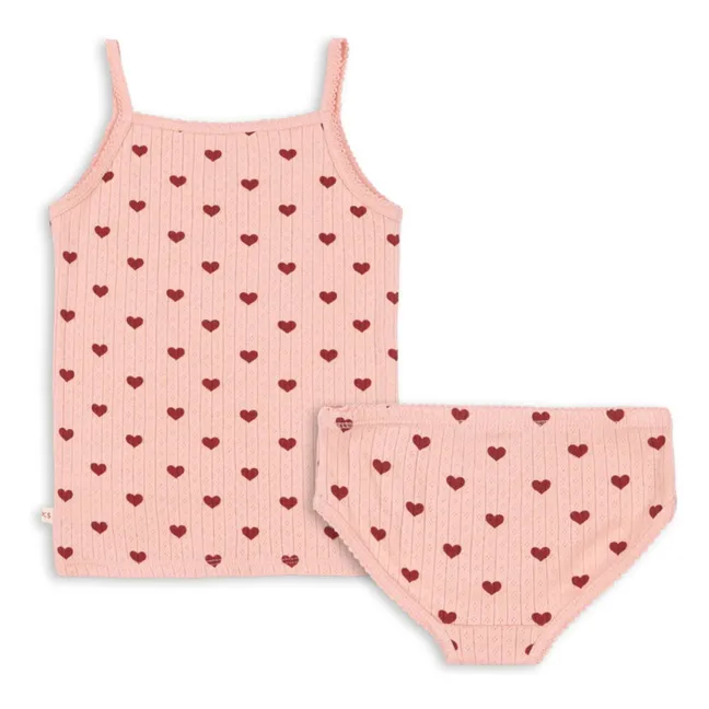 Conjunto de camiseta y braguita Minnie de algodón orgánico | Rosa