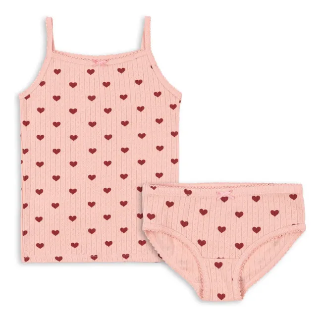 Conjunto de camiseta y braguita Minnie de algodón orgánico | Rosa
