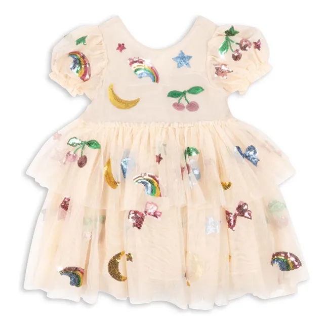 Vestido Yvonne Tul Rainbow | Crudo