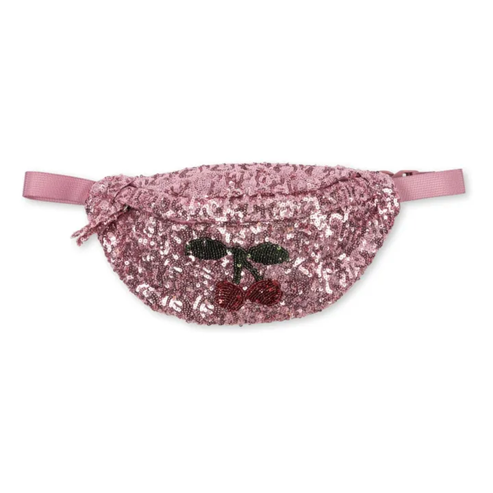 Borsa a banana con ciliegia in paillettes | Rosa- Immagine del prodotto n°0