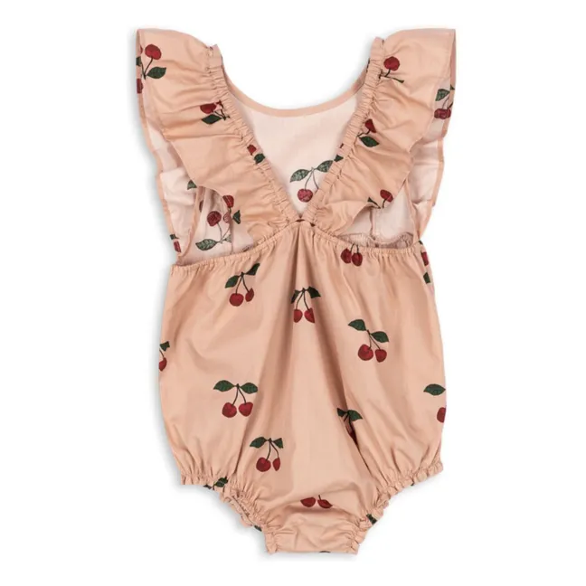 Verbena Organic Cotton romper | Peach