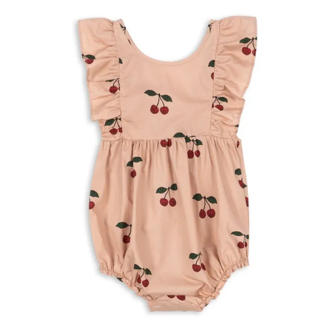 Verbena Organic Cotton romper | Peach